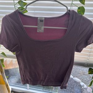 square neck lilac top